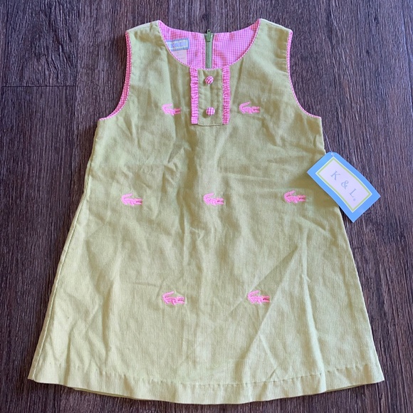K&L size 2t new nwt alligator embroidered dress - Picture 1 of 5